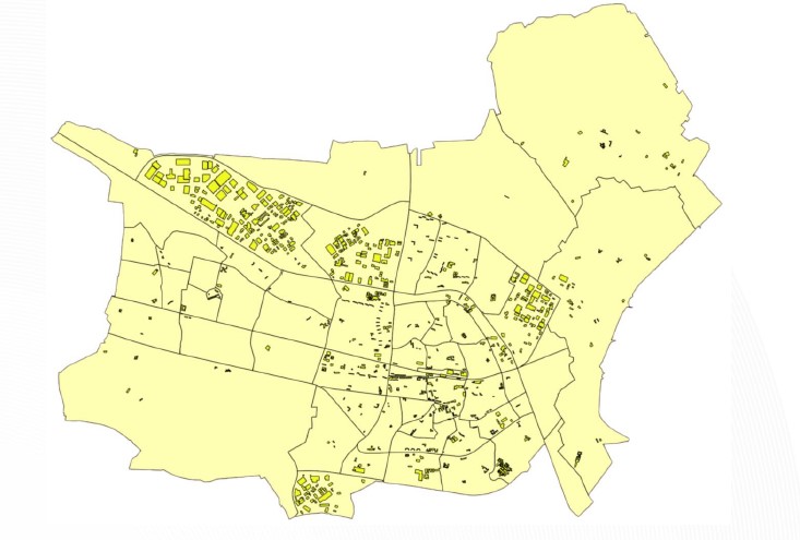 Gebouwen met gunstige elektriciteitsopbrengst op een geveloppervlak van minstens 500 m2.